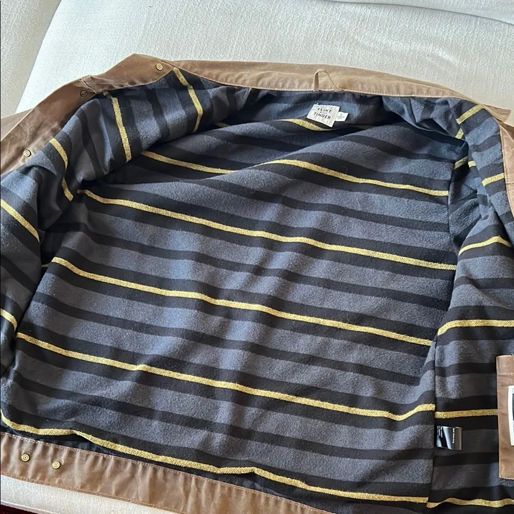 Flint & Tinder Waxed Trucker Jacket Soze Large - Picture 5 of 5